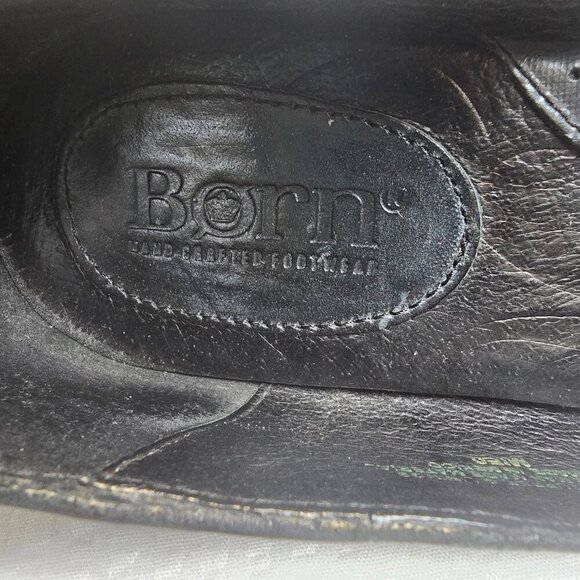 BORN CHARLOTTE BLACK LEATHER BALLET FLAT WOMENS SHOES SIZE 8.5 EUC - Picture 6 of 8